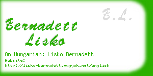 bernadett lisko business card